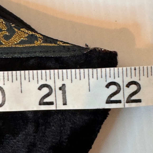 Vintage Vest Women L Forest Green Velvet Tapestry Ornate Button Renfaire Cottage - Picture 7 of 9